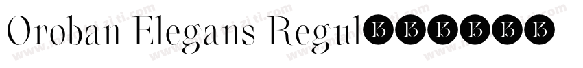 Oroban Elegans Regul字体转换